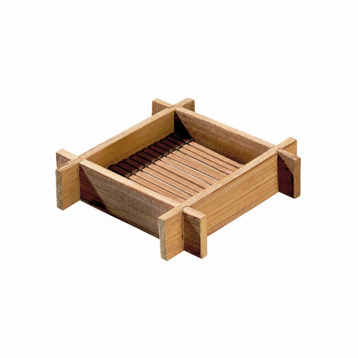 Mini bandeja de degustación de bambú cuadrada Hanako 120x120mm A24mm - 200Uds