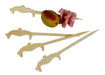 Pincho de bambú Tokai con extremo decorado con caballitos de mar 90mm - 2000Uds