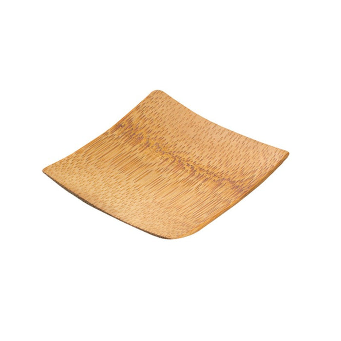 Mini plato de degustación cuadrado de bambú "Krabi" 60x60mm - 144Uds