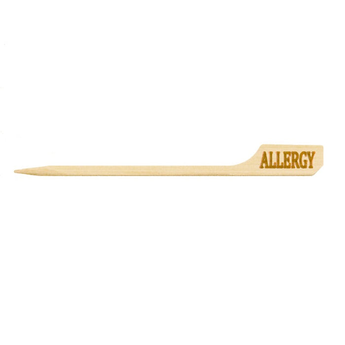 Pincho de bambú Teppo Gushi con inscripción Alergia H90mm - 1000Uds