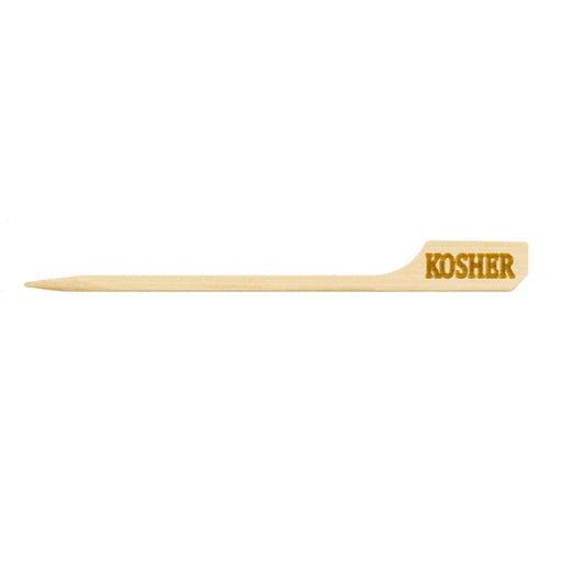 Pincho de bambú Teppo Gushi con inscripción Kosher A90mm - 1000Uds