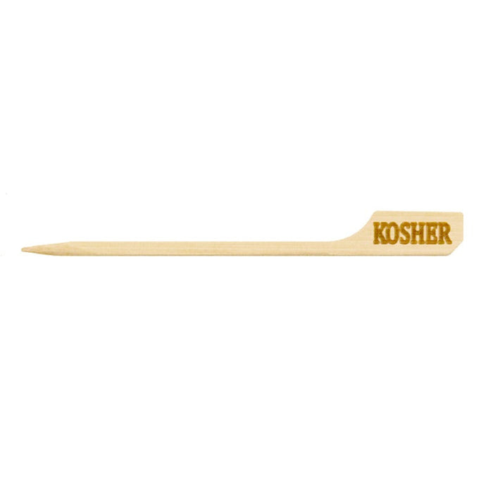 Pincho de bambú Teppo Gushi con inscripción Kosher A90mm - 1000Uds