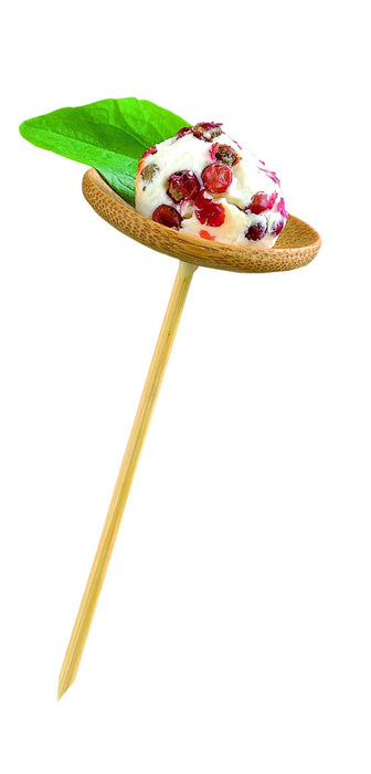 Pincho de bambú Thani acabada en punta con base redonda A93mm - 144Uds