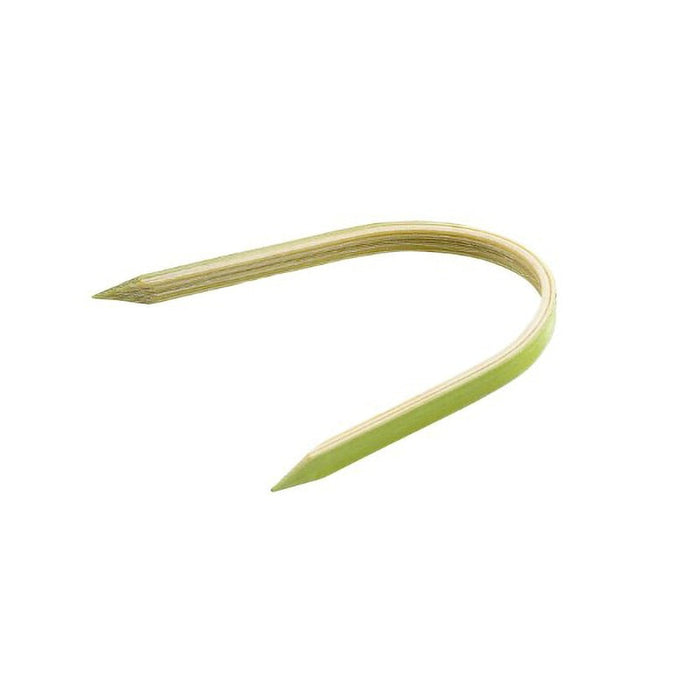 Pincho de bambú en forma de U con extremo en punta 40mm 55mm - 2000Uds