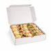 Caja apertivos/snacks cartón blanco microcanal 280x190mm A60mm - 25Uds