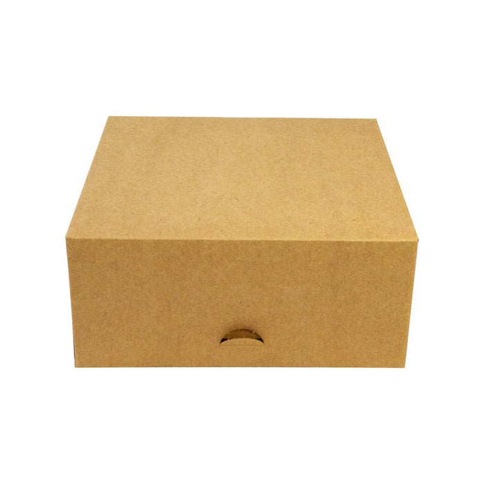 Caja pastelera de cartón kraft 180x180mm A80mm - 50Uds
