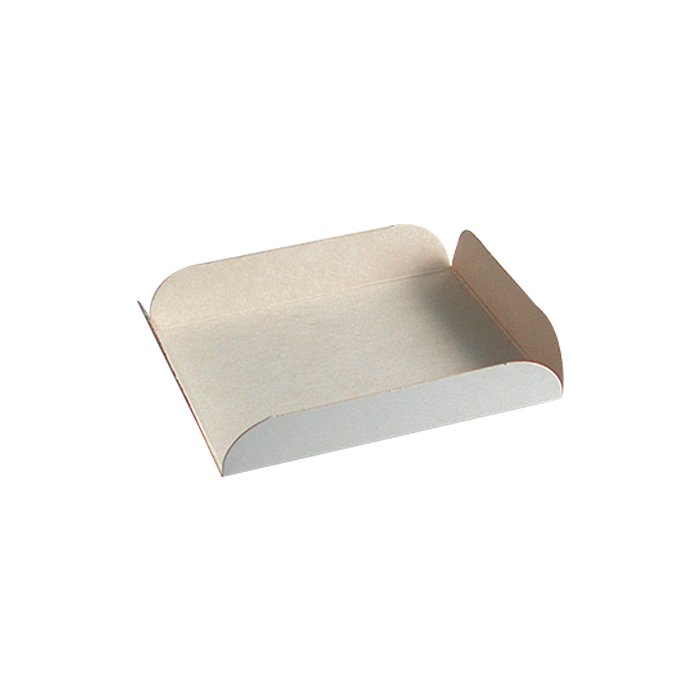 Base cuadrada en cartón blanco con pliegue en los bordes 90x90mm A20mm - 250Uds