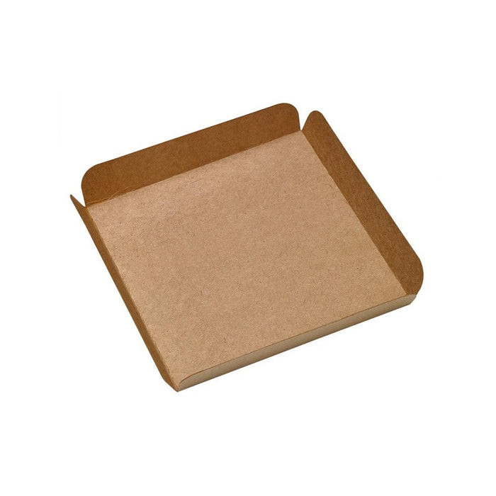 Base cuadrada en cartón kraft con pliegue en los bordes 210x210mm A20mm - 250Uds
