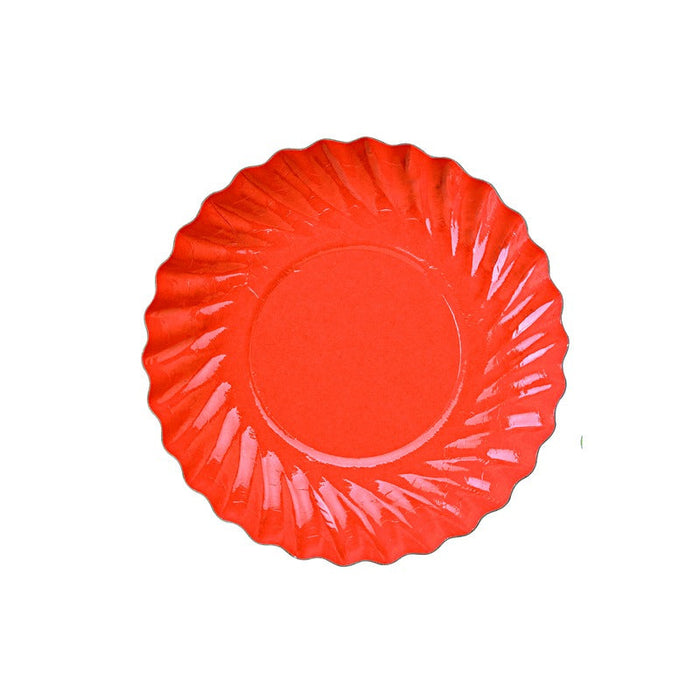 Platito de cartón doble cara naranja / limón Ø90mm - 200Uds