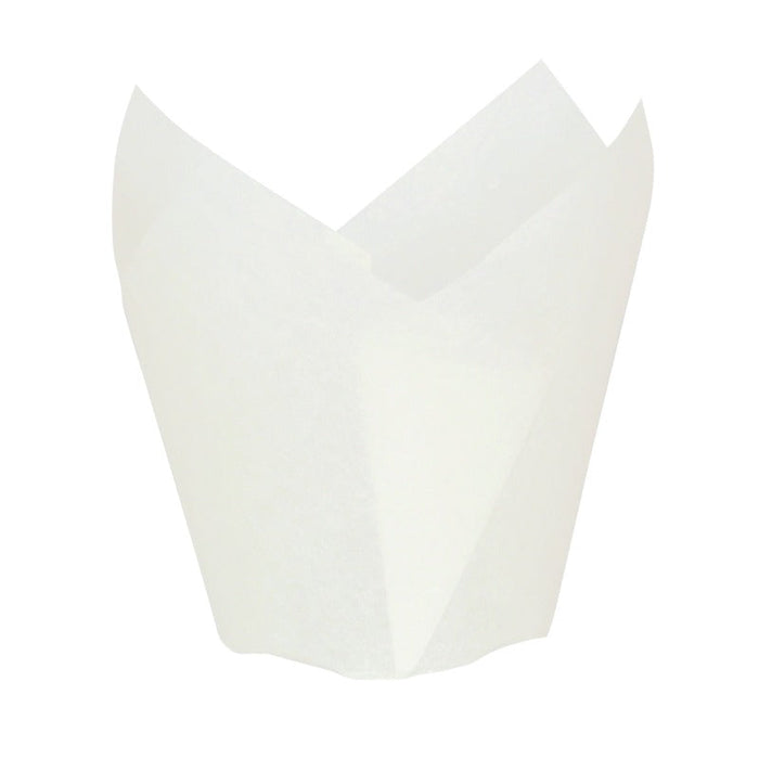 Papel blanco tulipán de cocción siliconado H60mm - 1200Uds