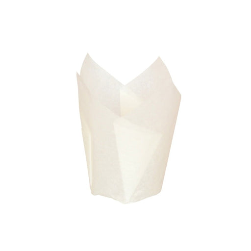 Papel blanco tulipa de cocción siliconado A80mm - 1200Uds