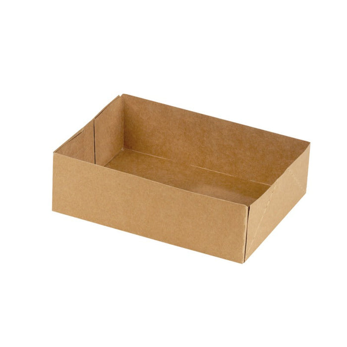 Caja pastelera kraft sin tapa 140x100mm A48mm - 1000Uds