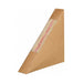 Envase Kraft simple con ventana para sandwich triangular 26x123mm A123mm - 500Uds