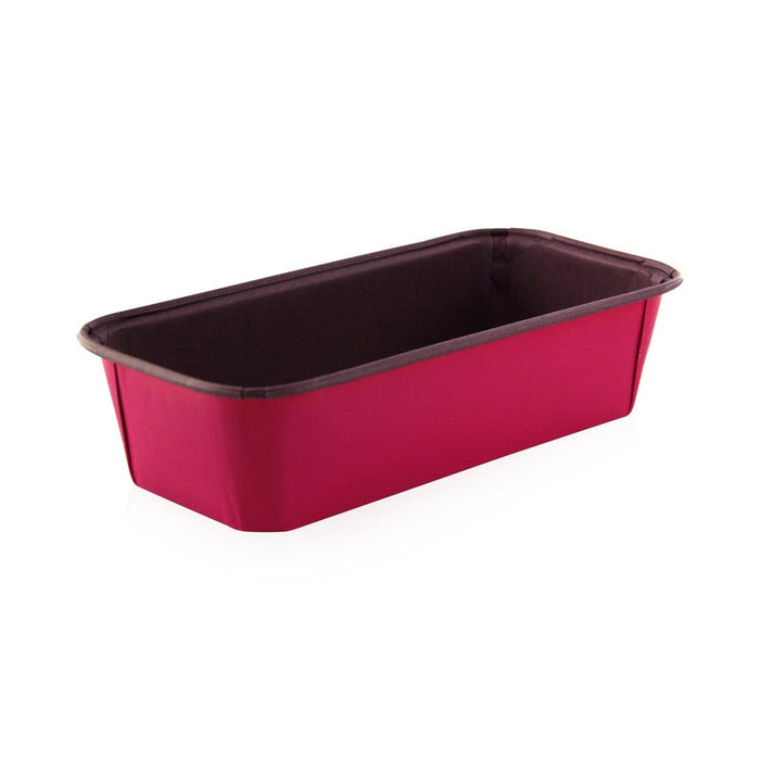 Molde cocción rectangular de papel Kraft rosa 750ml 193x93mm A50mm - 200Uds