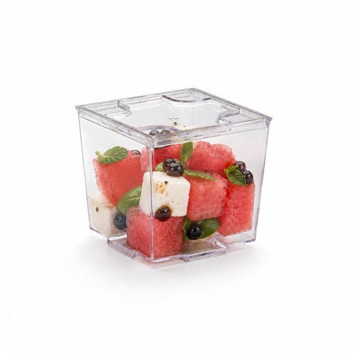 Tapa KARA plana transparente de plástico PS 55x55mm A2mm - 576Uds