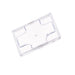 Tapa KARA plana transparente de plástico PS 55x55mm A2mm - 576Uds