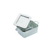 Mini cazuela rectangular plateada con tapa en PS 95x53mm A35mm - 144Uds