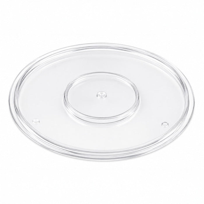 Tapa plana transparente redonda MILOU de PS Ø77mm - 240Uds