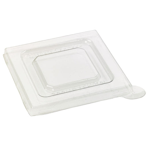 Tapa Zeno transparente plana y cuadrada PET 75x75mm A6mm - 600Uds