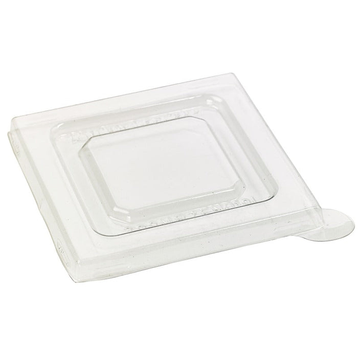 Tapa Zeno transparente plana y cuadrada PET 75x75mm A6mm - 600Uds