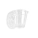 Combo vaso + tapa plana PET 150ml Ø74mm A70mm - 500Uds