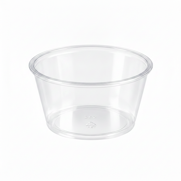 Salsera PET transparente 100ml Ø74mm A33mm - 2500Uds
