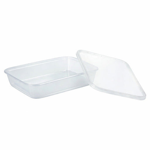 Caja rectangular traslucida PP con tapa. 500ml 173x120mm A37mm - 250Uds