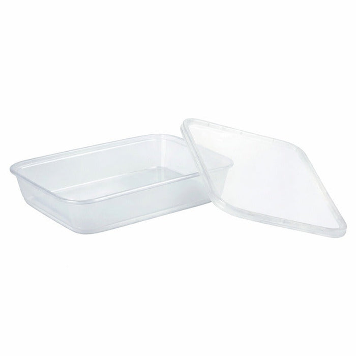 Caja rectangular traslucida PP con tapa. 500ml 173x120mm A37mm - 250Uds