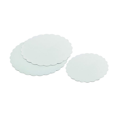 Base redonda cartón blanco con borde festoneado Ø320mm - 250Uds