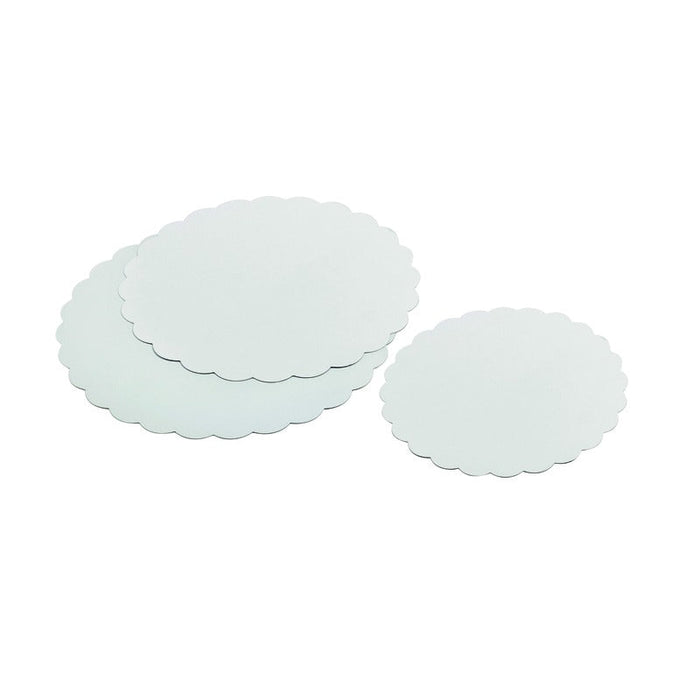 Base redonda cartón blanco con borde festoneado Ø320mm - 250Uds