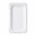 Plato rectangular de cartón blanco 160x105mm - 2000Uds