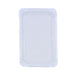 Plato rectangular de cartón blanco 130x200mm - 1500Uds