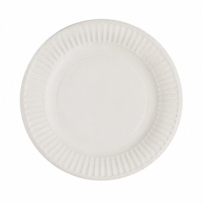 Plato redondo de cartón blanco H11mm - 1000Uds