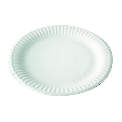 Plato redondo de cartón blanco Ø230mm - 1000Uds