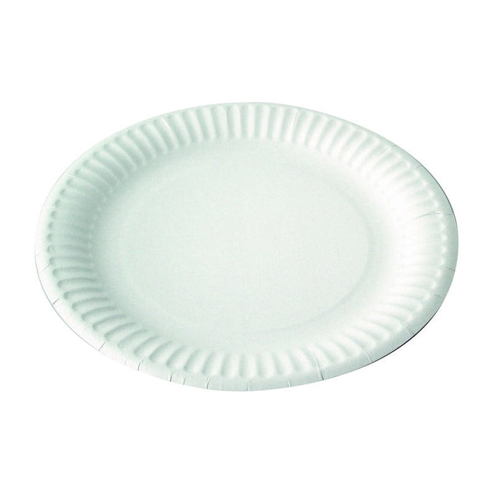 Plato redondo de cartón blanco Ø230mm - 1000Uds
