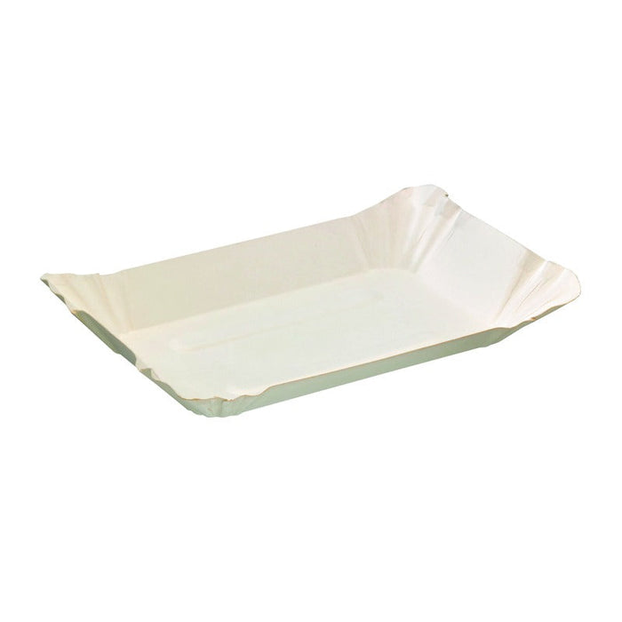 Plato barquilla de cartón blanco 180x120mm A50mm - 1000Uds