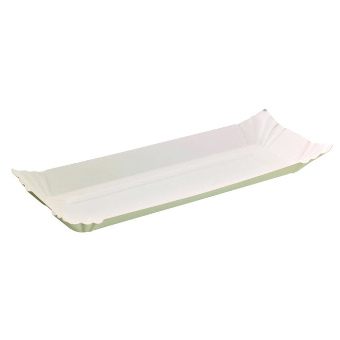 Plato barquilla de cartón blanco 320x130mm A13mm - 1500Uds