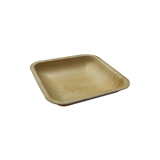 Plato cuadrado de hoja de palmera 110x110mm H22mm - 100Uds