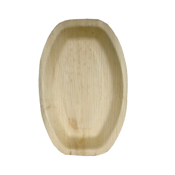 Bandeja ovalada de hoja de palmera 360x240mm A25mm - 50Uds