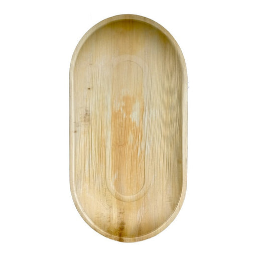 Bandeja ovalada de hoja de palmera 555x300mm A25mm - 50Uds
