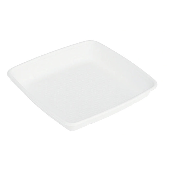 Plato cuadrado de pulpa blanca 1000ml 235x235mm A28mm - 200Uds