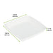 Plato cuadrado de pulpa blanca 1000ml 235x235mm A28mm - 200Uds