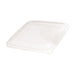 Tapa plana transparente PET rectangular 230x230mm A28mm - 100Uds