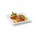 Plato cuadrado de pulpa blanco 160x160mm - 500Uds