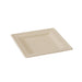 Plato cuadrado marrón de pulpa 200x200mm - 500Uds
