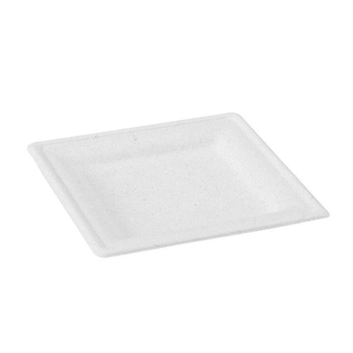 Plato blanco cuadrado a base de pulpa. 200x200mm A16mm - 500Uds