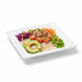 Plato blanco rectangular de pulpa. 260x260mm A20mm - 250Uds