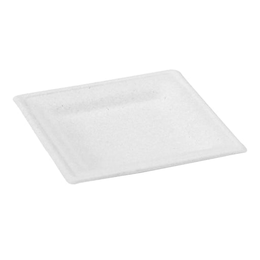 Plato blanco rectangular de pulpa. 260x260mm A20mm - 250Uds