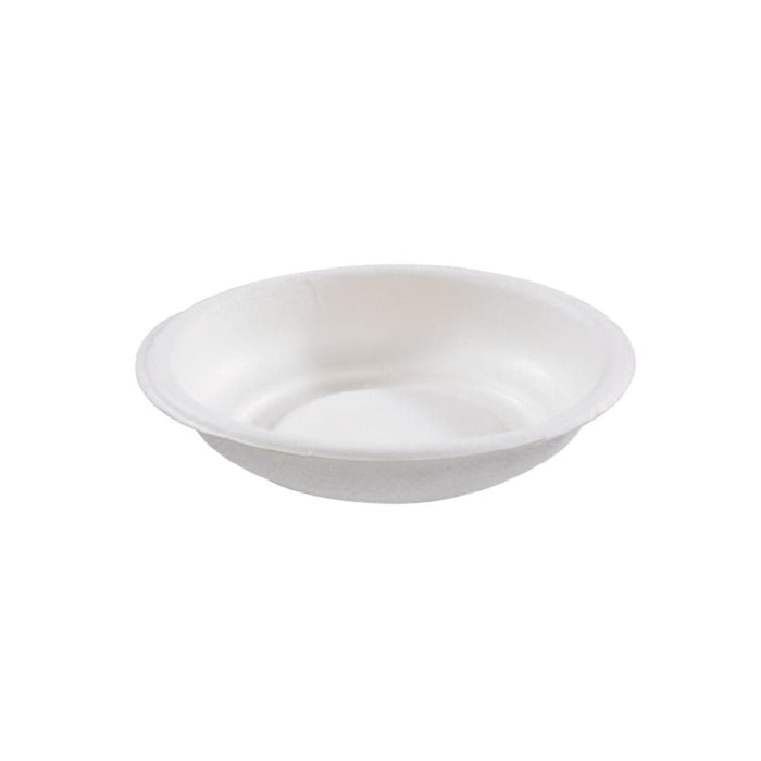 Mini plato de pulpa redondo blanco  H15mm - 3000Uds