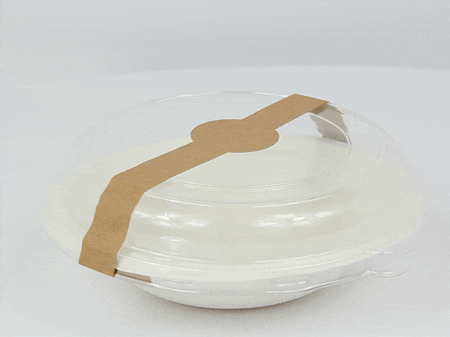 Tapa plana transparente PET Ø176mm A25mm - 100Uds